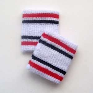 red and black stripes cheap wrist band cotton